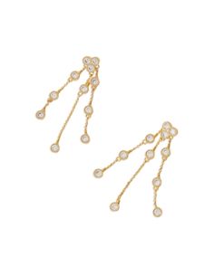 Maje Cubic Zirconia Chain Drop Earrings Chain Drop Earrings, Gold Drop Earrings, Cubic Zirconia, Jewelry Accessories, Handmade Jewelry, In Store, Buy Online, Pick Up, Jewelry Earrings