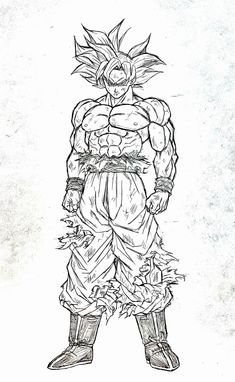 a drawing of gohan from dragon ball