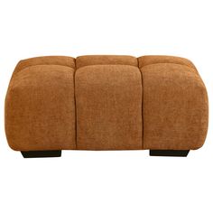 a large brown ottoman with three sections on the top and one section at the bottom