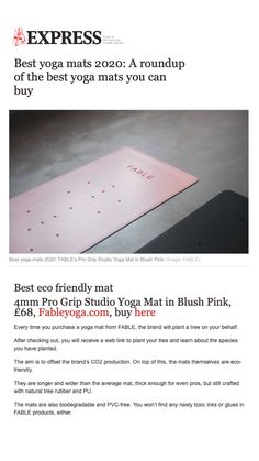 an article about the best yoga mat for beginners