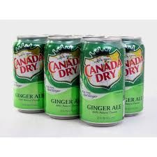 four cans of canada dry ginger ale