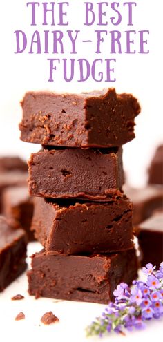 the best dairy - free fudge is made with chocolate, and it's so good to eat