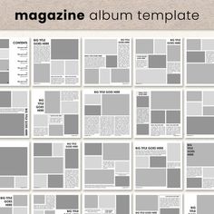 the magazine layout is made up of many different pages, including one for each page