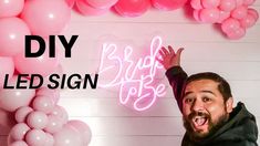 How To Make An Led Sign, Backdrop With Acrylic Sign, Diy Neon Light Sign Wedding, Diy Acrylic Light Sign, Diy Sign With Lights, Neon Diy Sign, Diy Led Neon Sign How To Make, How To Make Neon Signs Tutorials, Acrylic Business Sign Diy