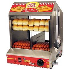 hot dogs are being cooked in an oven