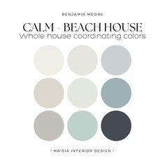 the color scheme for calm beach house, which is available in various colors and sizes