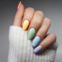 Nagellack Trends, Her Nails, Rainbow Nails, Pastel Nails, Coffin Nails Designs, Pretty Acrylic Nails, Nail Polishes, Nail Polish Colors, Cute Acrylic Nails