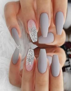 New Years Eve Nails, Matte Nails Design, Makijaż Smokey Eye, Summer Acrylic Nails, Nails Inc, Girls Nails, Short Acrylic Nails