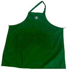 a green apron with a shamrock on it