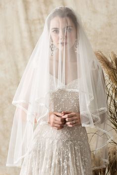 Megan Blusher Veil Veil Over Face, Veil Dress, Crystal Wedding Dress, Lover Dress, Blusher Veil, Wedding Bridal Veils, Tulle Veils, Wedding Dress With Veil, Sleeve Wedding Dress