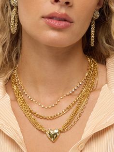 Unleash the magic of your everyday looks with our Everyday Magic Chain Necklace. Our thick chain design is perfect for layering, adding a touch of sparkle and style to any outfit. Elevate your style effortlessly with this must-have accessory. (You'll never want to take it off!) 18k Gold Plated Over Brass 37+ 5 cm long Extendable Lobster Clasp Trendy Multi-strand Chunky Chain Jewelry, Gold Plated Figaro Chain Necklace For Party, Double Chain Link Necklace For Parties, Chic Layered Necklace With Figaro Chain, Gold Double Chain Necklace For Party, Party Gold-plated Double Chain Necklace, Chic Double Strand Gold Plated Chain Necklace, Chic Double Strand Gold Plated Necklace, Elegant Layered Necklace With Chunky Chain Links