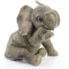 Large Elephant With Teardrop Shipping furniture UK Baby Elefant, Elephant Ornament, Statue Art, Buddha Figurine, Garden Pottery, Elephant Statue, Elephant Figurines