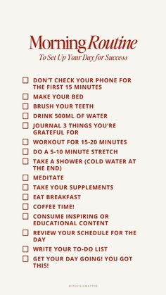 How To Be Productive Everyday, Checklist For Healthy Lifestyle, How To Start A Daily Routine, How To Form Healthy Habits, Developing A Routine, Best Habits To Start, Healthy Habits For Beginners, Good Healthy Morning Routines, Healthy Breakfast Routine