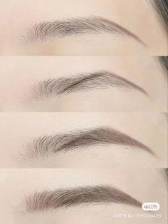 Round Face Eyebrows, Eyebrows For Round Face, Rounded Eyebrows, Eyeliner Glitter, Bentuk Alis, Asian Makeup Tutorials