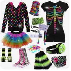 THE KANDI TOO HELP Kandi Kid Outfit, Scene Clothes, Emo Fits