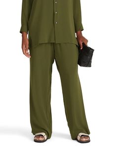 Women's easy pull-on wide leg Cilantro pant Cynthia Vincent BAACAL – Baacal Wide Leg Pant, Sustainable Fabrics, Shirtdress, Pull On Pants, Pj Sets, Cilantro, Effortless Style, Plus Size Fashion, Wide Leg Pants