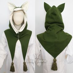 "THIS IS NOT A PHYSICAL OBJECT!! YOU WILL RECEIVE A PDF PATTERN AND TUTORIAL FILE. Medieval Cat Hood PDF Pattern SIZE LARGE This is a costume pattern and tutorial, with instructions to sew your very own medieval cat hood. This project is perfect for your next festival or fantasy event, convention, reenactment, or Halloween! This listing is for a PDF Pattern and Tutorial that includes directions to create a medieval hood with cat ears, inspired by medieval artwork. Please use the following size c Medieval Cat, Medieval Hood, Medieval Artwork, Hood Pattern, Costume Patterns, Beautiful Forest, Cat Ear, Fantasy Costumes, White Colors