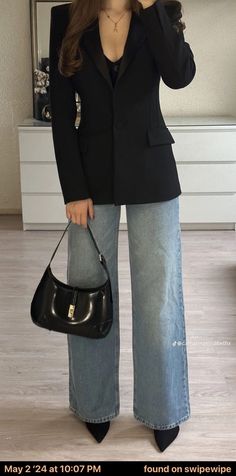 Rainy Formal Outfit, Bisnes Casual Outfit, Formal Outfits With Jeans, Interview Outfit Women Casual, Formal Outfits For Women Classy, Causal Outfits 2024, Outfit Formal Juvenil, Psychologist Outfit, Corporate Girl