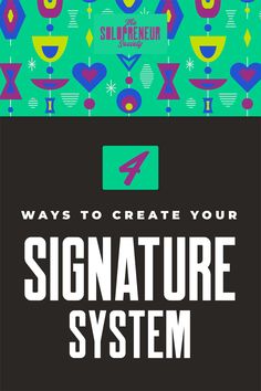 an advertisement for the signature system