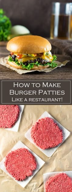 how to make burger patties like a restaurant