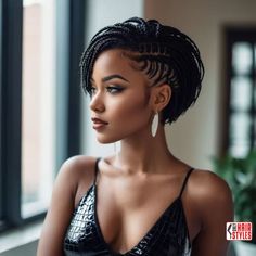 10. Short Braids for Black Hair | 33 Hottest Short Hairstyles For Black Women Short hairstyles for black women have always been a bold and expressive choice, showcasing a unique blend of confidence and style. With an extensive array of options available, it can be overwhelming to choose the perfect short hairstyle that complements your personality and enhances your. Black Female Haircut, Expression Braids Hairstyles, Braided Bob Hairstyles For Black Women, Braids For Short Hair Black Women, Short Cornrow Hairstyles, Short Hair Styles For Black Women, Curly Hair Shaved Side, Short Braids For Black Women, Trending Cornrows