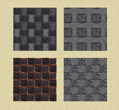 four different types of tile patterns