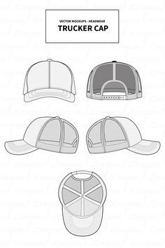 🧢 This is a Vector Template/Mockup for a Trucker Cap. Download and customize with ease! This mockup package features editable *.ai and *.eps files compatible with Adobe Illustrator and/or CorelDraw. Explore the flexibility to modify, resize, and adjust colors according to your preferences using these adaptable design files. 📥 This is a Digital Product - No Physical Shipment Important: This is not a pattern. Please read the description attentively! Due to the nature of digital items, they are n Trucker Cap Mockup, Trucker Hat Template, Trucker Hat Mockup, Trucker Hat Designs, Trucker Cap Design, Cap Template, Hat Mockup, Streetwear Hats, Clothing Templates