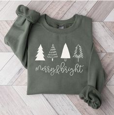 Merry Christmas Trees Sweatshirt, Christmas Tree Shirts For Women, Personalised Christmas Sweaters, Cute Vinyl Shirts Women Christmas, Christmas Embroidery Tshirts, Cute Vinyl Shirts Women Winter, Boho Christmas Tree Shirt, Hunter Christmas Shirt, Christmas Cricut Sweater