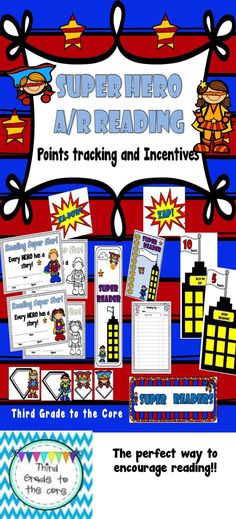 a poster with some writing and pictures on it, including the words super hero ar reading