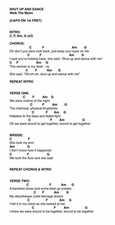 the guitar chords for an upcoming song