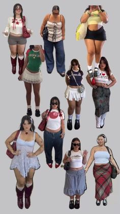 Summer fits, Spring fits, Fall fits, Winter outfits College Plus Size Outfits, Summer Outfits 2024 Curvy, How To Style Tshirt, Y2k Plus Size Outfits, Coachella Outfit Ideas Plus Size, 90s Plus Size Fashion, Cute Lunch Outfits, Curvy Fashion Outfits, Y2k Fitted Graphic Print Shirt