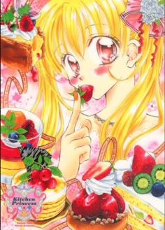 Kitchen Princess, An Anime, Strawberries, Cake, Anime