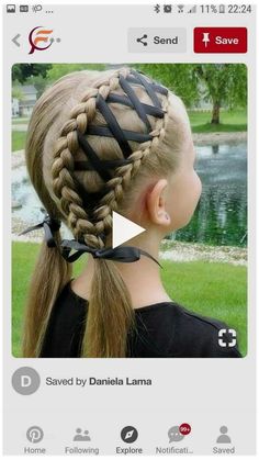 Cool Hairstyles For Girls, Ribbon Braids, A Ponytail, Cool Braids, Black Kids Hairstyles, Funky Hairstyles, Crazy Hair Days, Halloween Hair