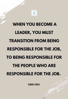 a quote on being responsible for the job