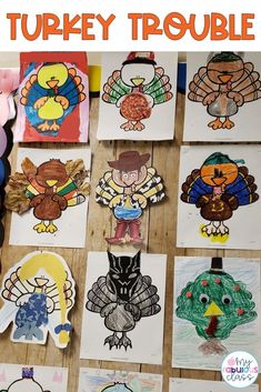 turkey trouble art project for kids to make