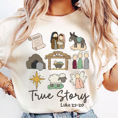 True Story Christmas Shirt Svg, Catholic Crafts, Fancy Shirt, Jesus Christmas, Christian Quotes God, Money Save, Design Websites, Christmas Jesus, Christian Christmas