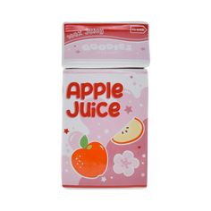 an apple juice box is shown on a white background