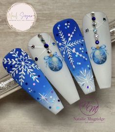 Winter Wonderland Nail Designs, Nails Navidad, Ice Nail, Nail Parlour, Nail Art Noel, Christmas Nails Diy, Fancy Nails Designs