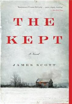 the cover of the book the kept by james knott, with an image of a house in the background