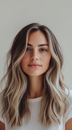 23 Winter Blonde Balayage Ideas: Stunning Hairstyles to Brighten Your Look This Season | LooksNiceOnMe Long Hair Face Framing Highlights, Loved In Balayage, Blond To Brunette Balayage, Bronde Winter Hair, Winter Icy Blonde Hair, Blonde To Dark Balayage, Light Brunette To Blonde Balayage Hair, Rooty Blonde Balayage Dark Roots, Lived In Blonde Hair Color Ideas