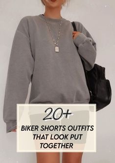 You always ask about the best biker shorts outfits to impress, so I  put together a blog post just for you with the cutest 20 outfits. Enjoy! Follow the link. ✨ Chic Airport Outfit, Shorts And Converse, 20 Outfits, Biker Shorts Outfit, Shorts Outfits Women, Shorts Outfits