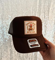 ✨PSL Coffee Club Trucker Hat✨ This is the perfect hat for a pumpkin spice latte lover! Give it as a gift or treat yourself!  Brown Otto Trucker Hat with a mesh back and an adjustable strap.  OSFM No returns or exchanges please.  Ships from Atlanta, Ga Please feel free to reach out with any questions! Stay groovy 🪩 Brown Snapback Hat For Fall, One Size Fits Most Hats As Fall Gift, Adjustable Snapback Trucker Hat For Fall, Trendy Brown Trucker Hat, Trendy Fall Hats As Gifts, Adjustable Fall Trucker Hat With Curved Brim, Adjustable Curved Brim Trucker Hat For Fall, Adjustable Trucker Hat With Curved Brim For Fall, Brown Baseball Cap As Gift