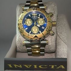 NEW/Bo Box Invicta Wristwatch #25805 Limited Ed. 0238/3000 WR 200M Gold Case | eBay 200m, Gold Case, Wrist Watch, Best Deals, Gold