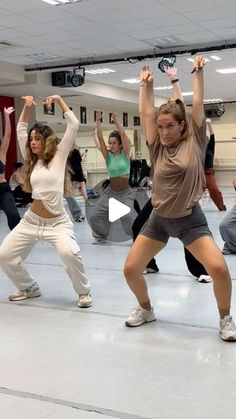 a group of people in a dance class