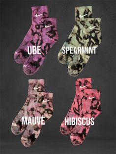 New addition to our snazzy socks collection! These reverse tie dye ankle socks are all one of a kind! Each one will have their own unique look!  Pre-washed & Ready to wear! Socks Nike, Socks Collection, Flower Socks, Tie Dye Socks, Reverse Tie Dye, Nike Socks, Tie And Dye, Colorful Socks, Casual Socks