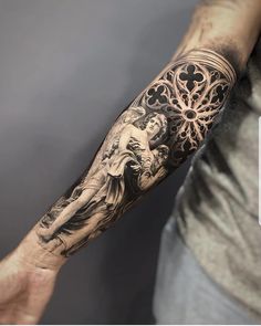 Greek Mythology Half Sleeve, Roman Sleeve Tattoo, Roman Arm Sleeve Tattoo, Greek Gods Arm Sleeve Tattoo, Roman Empire Tattoo Sleeve, Greek God Arm Sleeve, Cool Space Tattoos, Religious Tattoos For Men, Baroque Tattoo