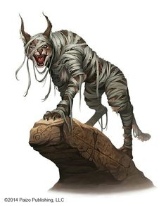 an image of a creature with long hair and claws on it's head, standing on a rock