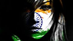 India Flag Art with Beautiful Girl Face Dil Ka Rishta