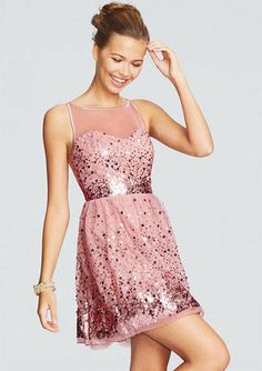 perfect for a fancy night out for Valentines! Tasia Claussen (@Tasia Claussen) on Wanelo Blush Pink Party, Sequin Mesh Dress, Pink Party Dress, Pink Party Dresses, Pink Cocktail Dress, Pink Party, Grad Dresses, Need Love, Dance Dresses