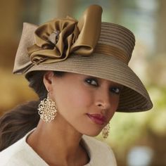 Church Lady Hats, Elegant Hat, Classy Hats, Rose Hat, Fabric Rose, Kentucky Derby Hats, Satin Roses, Fancy Hats